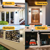 Outdoor Wall Light Up & Down Black LED Waterproof GU10 Bulbs